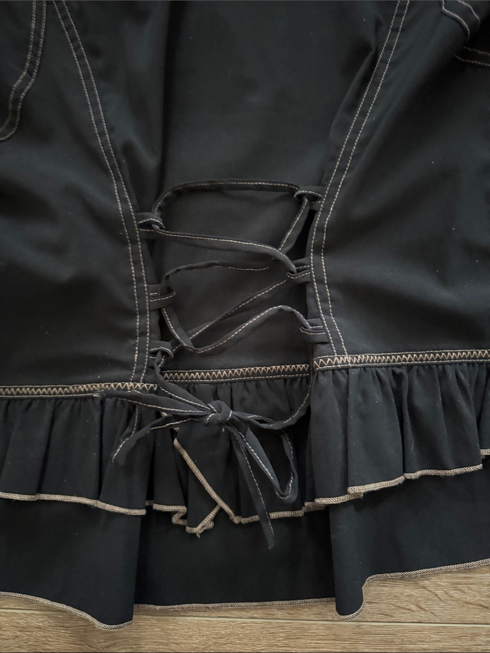 Black Contrast-Stitch Blazer - Women's Tailored Jacket - Picture 10 of 13